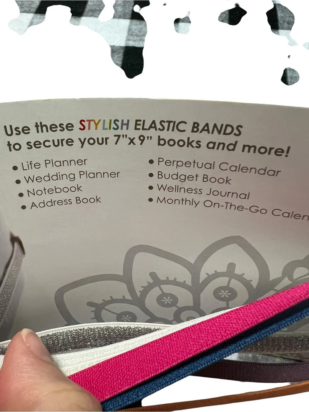 Erin Condren Elastic Planner Bands - Orange, Pink, Silver, Blue, Fuchsia
